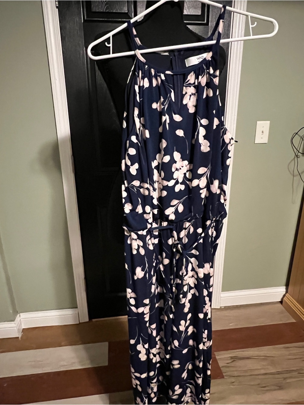 Wisp Navy Floral Halter Jumpsuit
